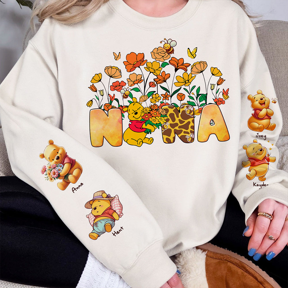 "Celebrate Your Mama with Love and Joy" - Personalized Cute Yellow Bear Cub Shirt - Perfect Gift for Mom, Grandma, and More! AOP Products PopCulturePrints