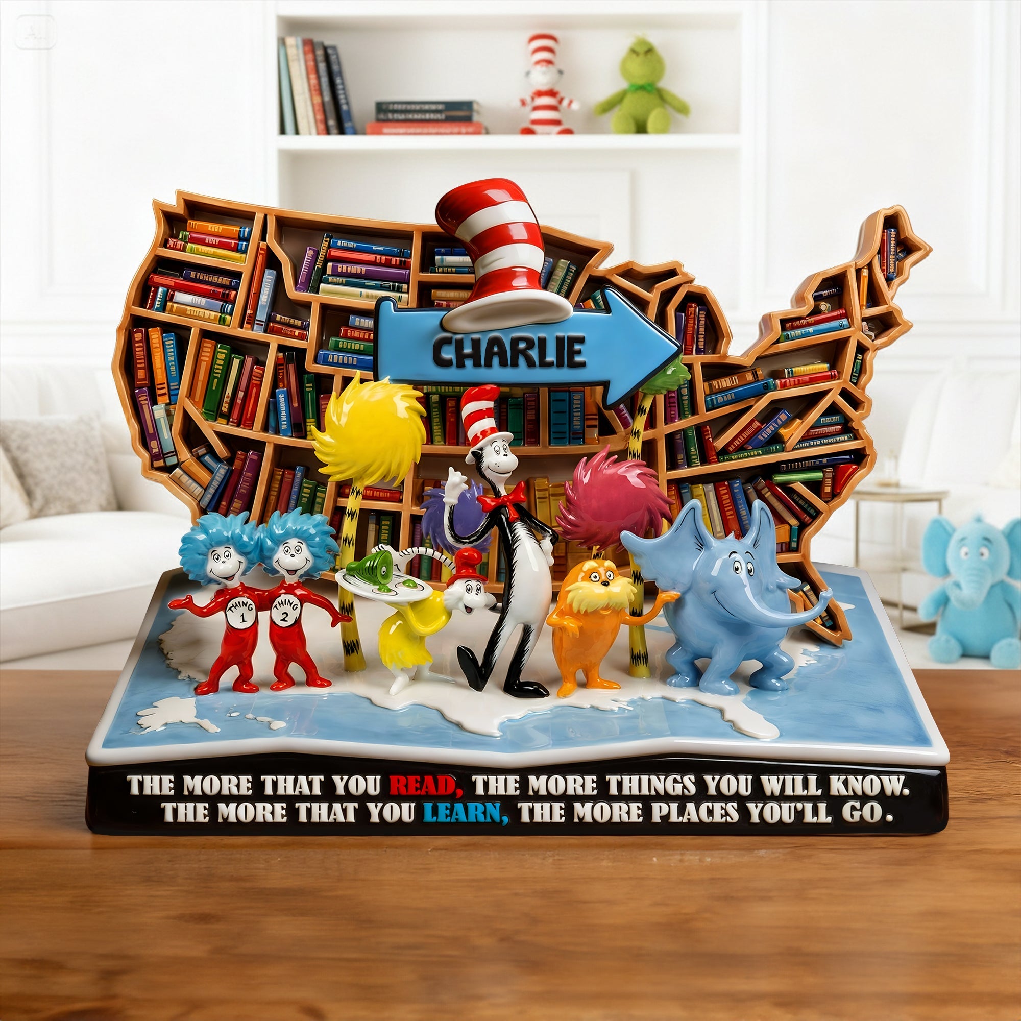 The More That You Read, The More Things You Will Know - Personalized Acrylic Plaque for Book Lovers Shaped Plaques PopCulturePrints