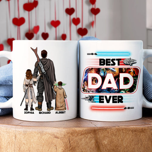 Personalized Best Dad Ever Mug - Star Wars Inspired Father's Day Gift Coffee Mug PopCulturePrints