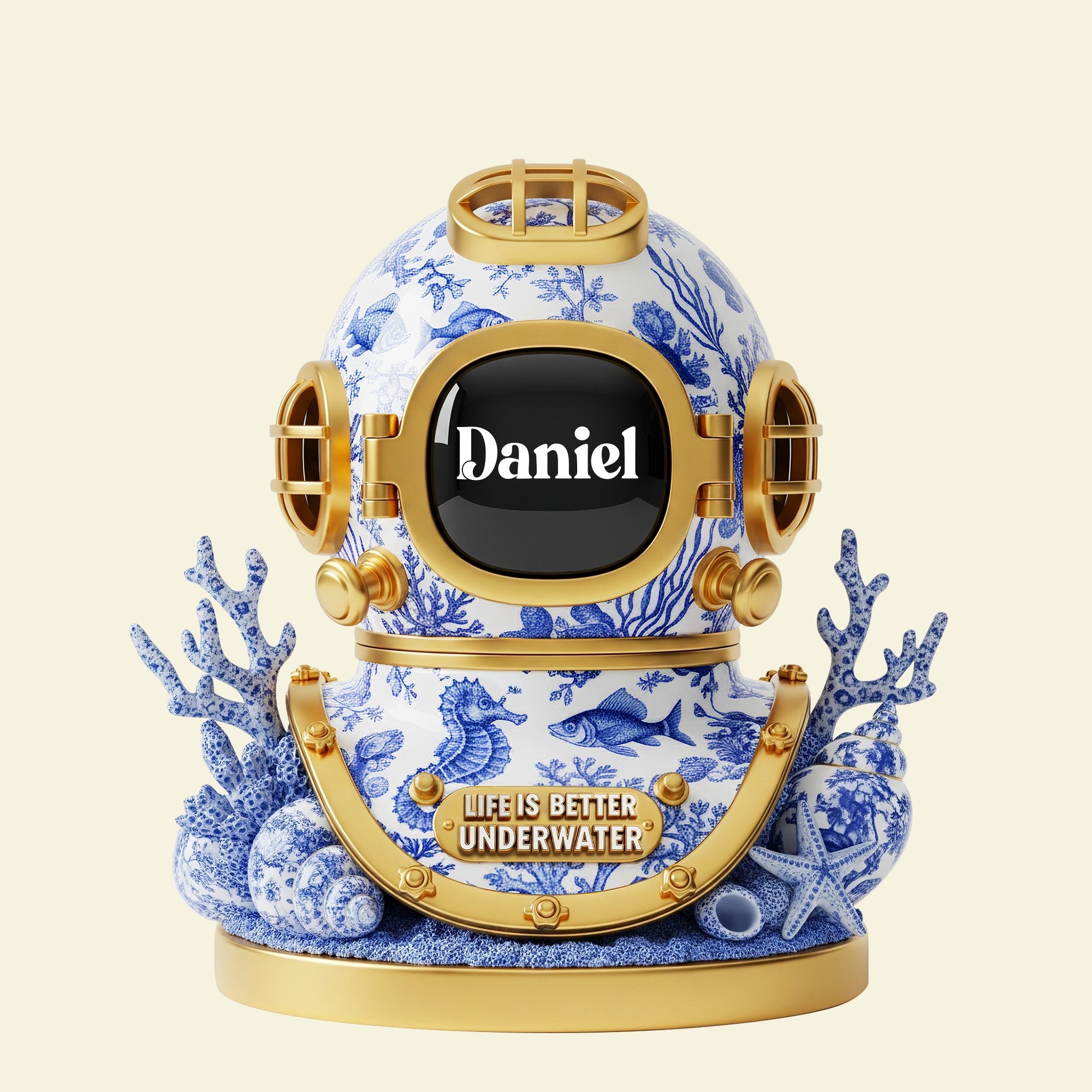 “Dive Deep, Live Boldly” - Personalized Dive Adventure Acrylic Plaque - Unique Gifts for Scuba Divers Shaped Plaques PopCulturePrints