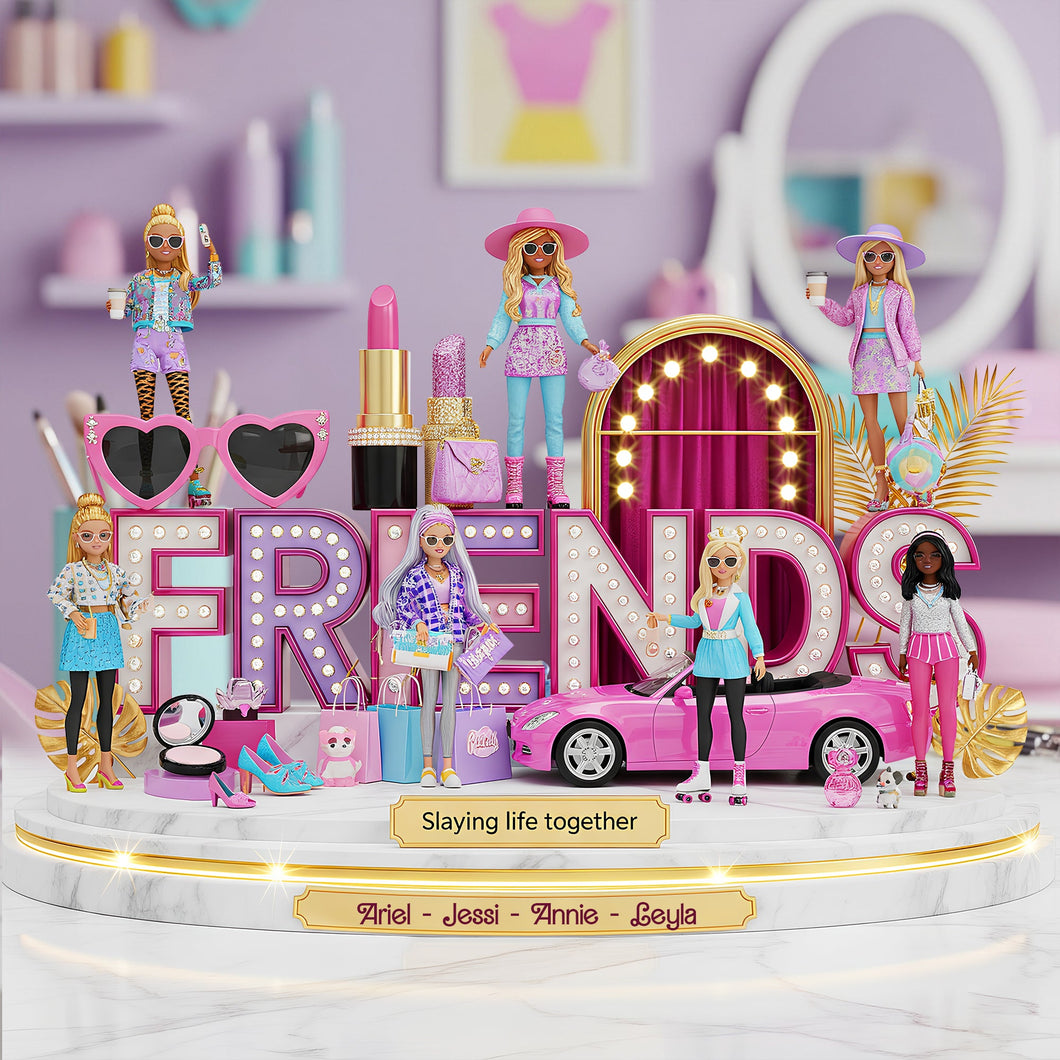 Slaying Life Together - Personalized Acrylic Plaque for Best Friends Shaped Plaques PopCulturePrints