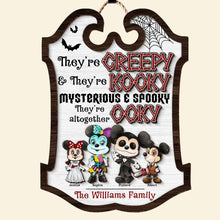 Load image into Gallery viewer, Custom Family Halloween Wood Sign - Creepy &amp; Kooky Wood Sign PopCulturePrints

