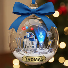 Load image into Gallery viewer, “For the Cosmic Lovers – A Magical Touch for Your Tree” - Fantasy Fans Christmas Ornament, Personalized Gift for Star Wars Enthusiasts Ornament PopCulturePrints
