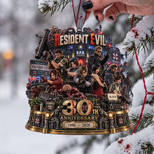 Load image into Gallery viewer, "Survive the Horror! Celebrate 30 Years of Resident Evil - Personalized Ornament Gift for Gamers and Horror Fans" Ornament PopCulturePrints

