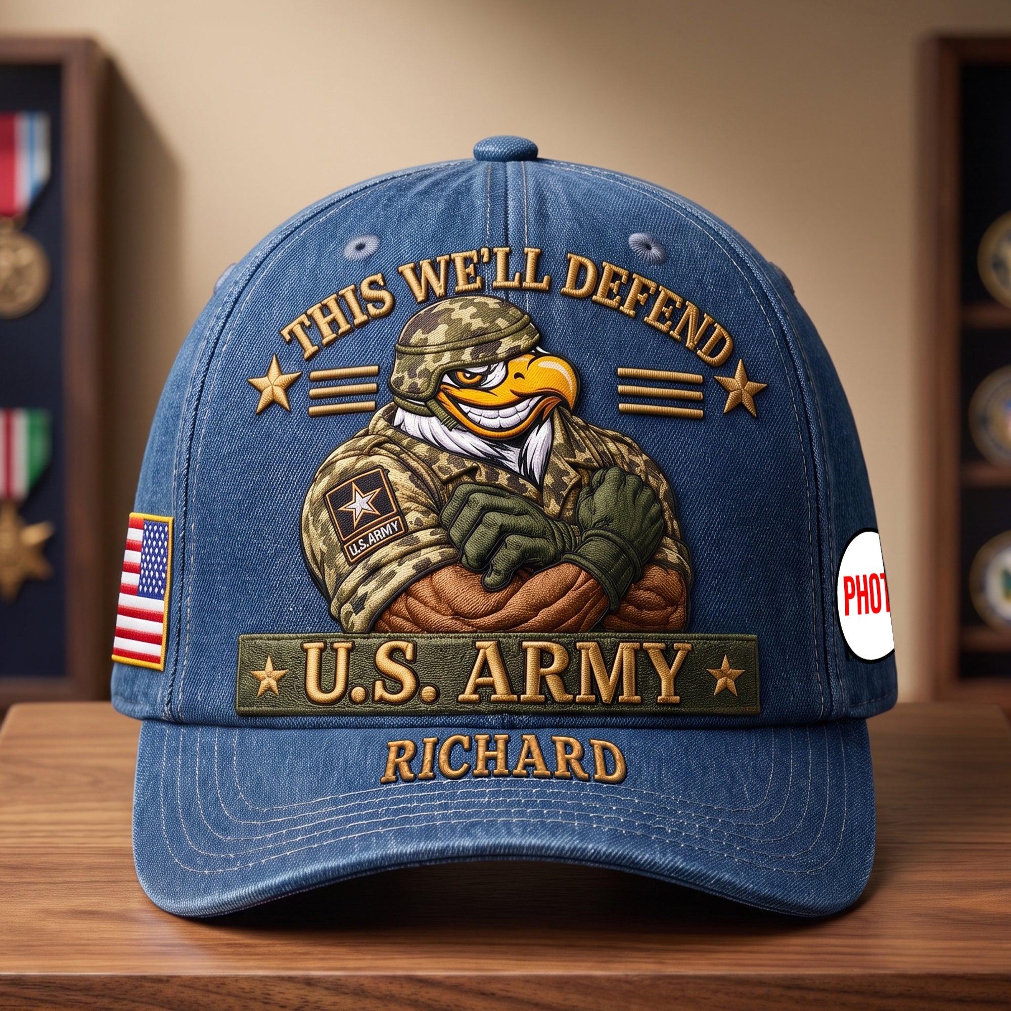 Veteran Pride Personalized Classic Cap 03NAQN150726 Caps PopCulturePrints