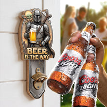 Load image into Gallery viewer, Beer Is The Way Adventure Warrior Wall Hanging Bottle Opener - Personalized Gift for Gamers, Movie Lovers, and Unique Home Decor
