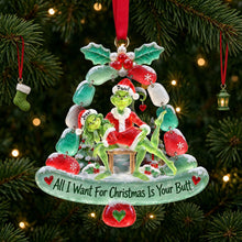 Load image into Gallery viewer, All I Want For Christmas Is Your Butt - Cheeky Mistletoe Couple Acrylic Ornament - Personalized Christmas Gifts for Couples
