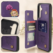 Load image into Gallery viewer, Bloom Where You&#39;re Planted - Personalized Leather Flip Wallet Phone Case Leather Flip Wallet Phone Case PopCulturePrints
