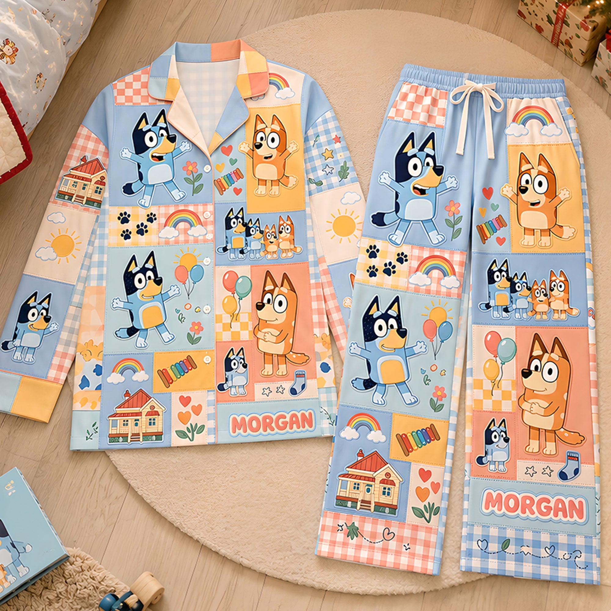 “Snuggle Up in Style with Our Puppy Cozy Pajamas Set” - Personalized Gifts for All Ages