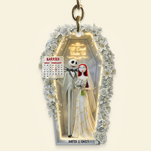 Load image into Gallery viewer, Till Death Do Us Part Custom Keychain - Horror Wedding Couple Personalized Gift Keychains PopCulturePrints
