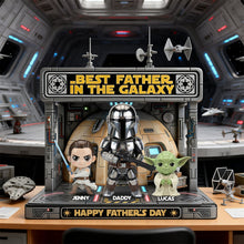 Load image into Gallery viewer, Best Dad in the Galaxy - Personalized Adventure Acrylic Plaque Shaped Plaques PopCulturePrints
