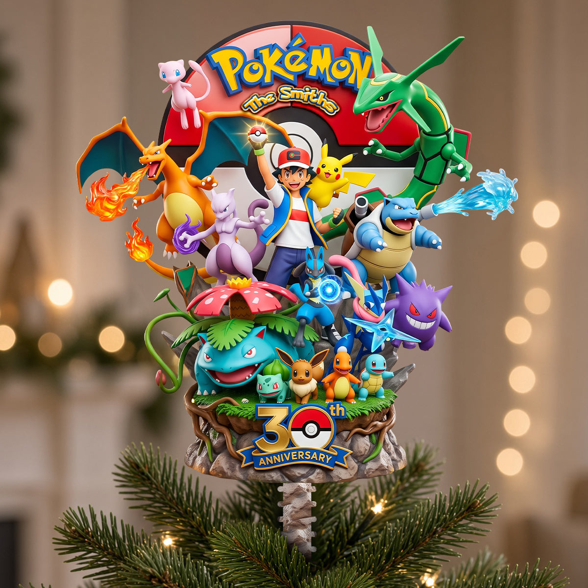 Celebrate 30 Years of Adventure - Personalized Creature Acrylic Christmas Tree Topper