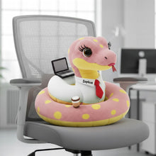 Load image into Gallery viewer, "Bring Fun to the Workplace!" - Snake Worker Custom Shape Pillow - Personalized Gift for Coworkers and Friends Pillow PopCulturePrints
