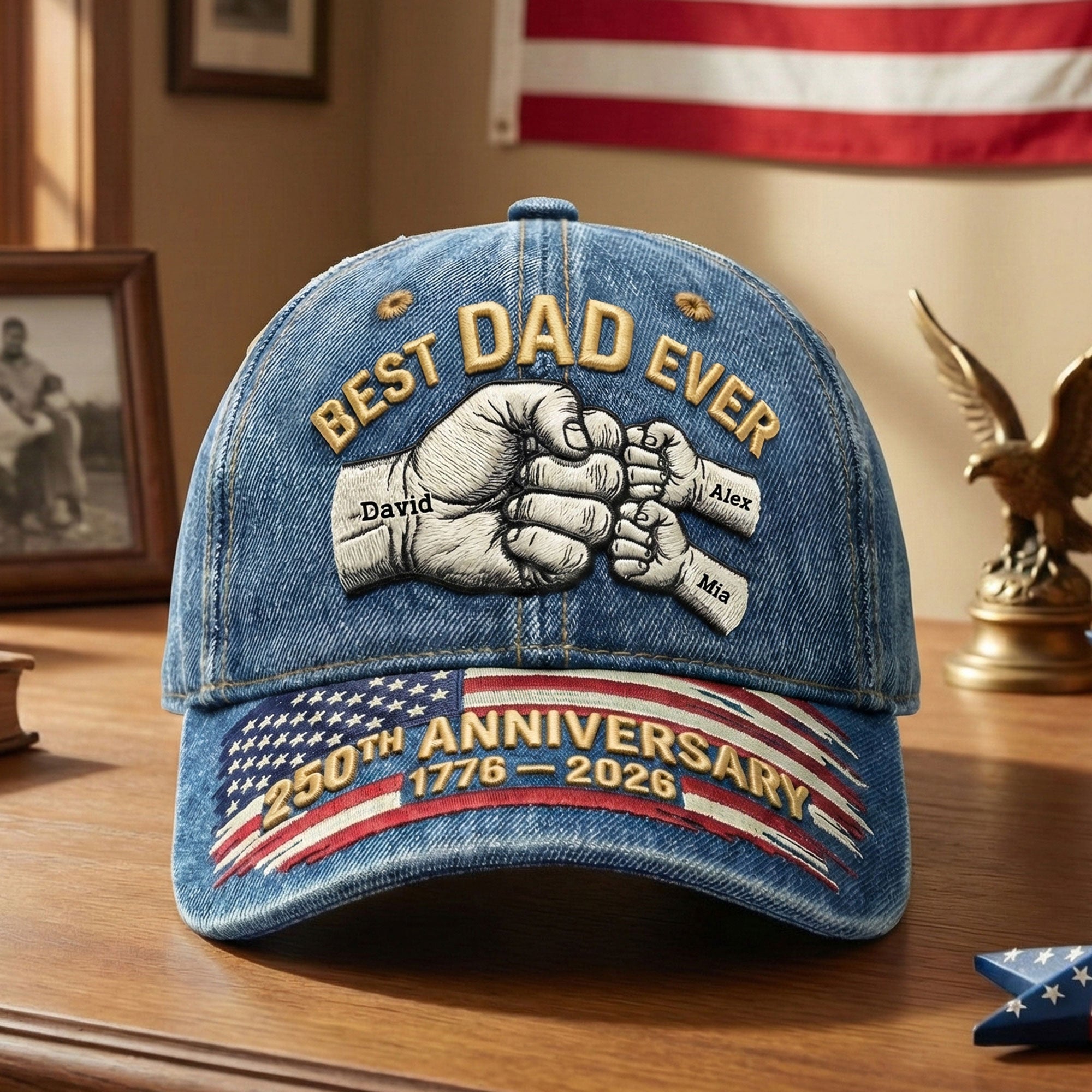 Celebrate Legacy with Customization - 250th Anniversary Military Cap for Veterans Caps PopCulturePrints