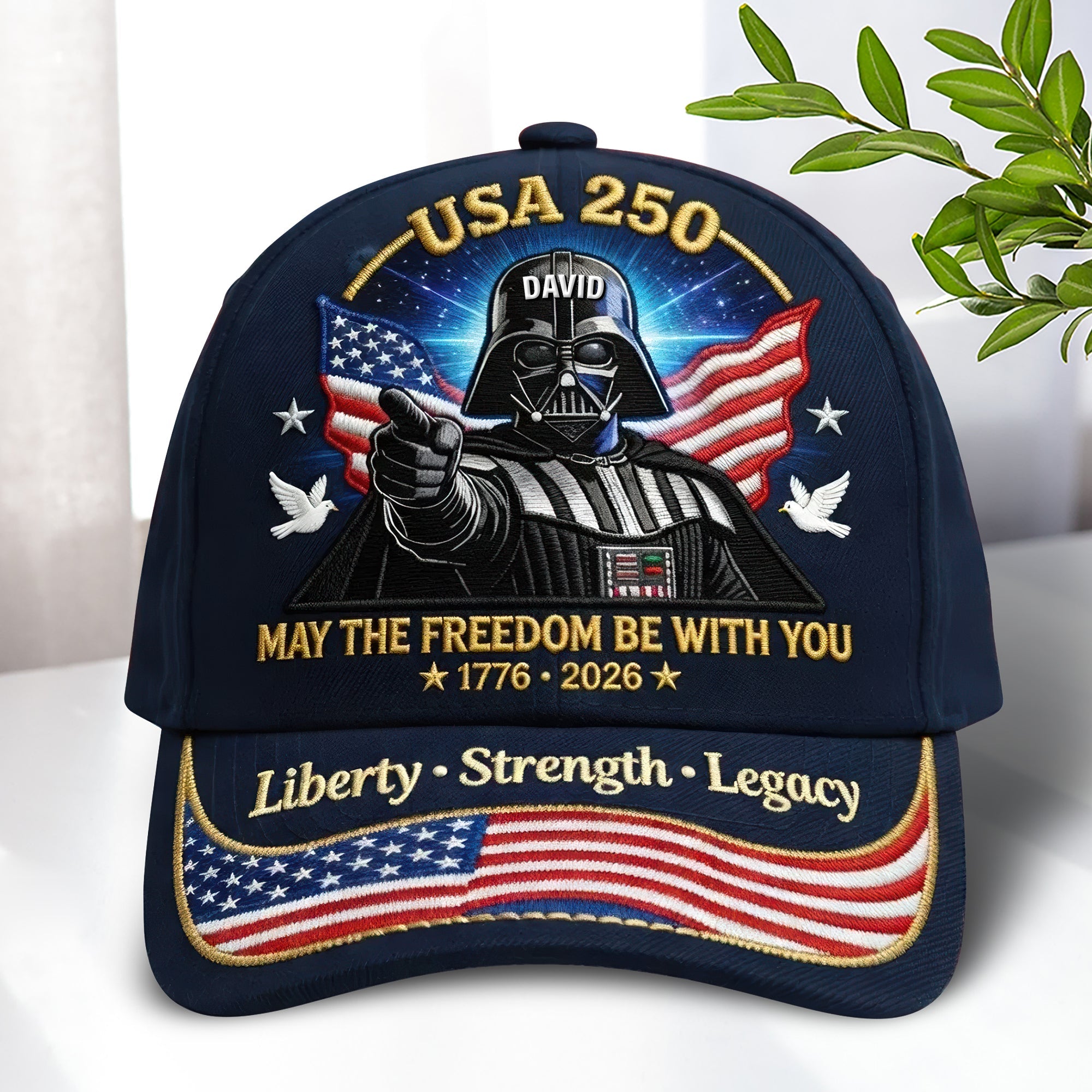 “May the Freedom Be With You” - Celebrated America 250th Anniversary Classic Cap - Personalized Gift for Patriots