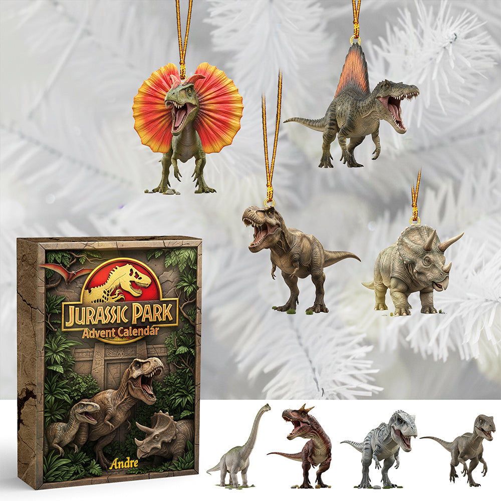 Unleash the Jurassic Joy - Personalized Prehistoric Christmas Advent Calendar Blind Box - Gifts for Dinosaurs Lovers and Kids Advent Calendar PopCulturePrints