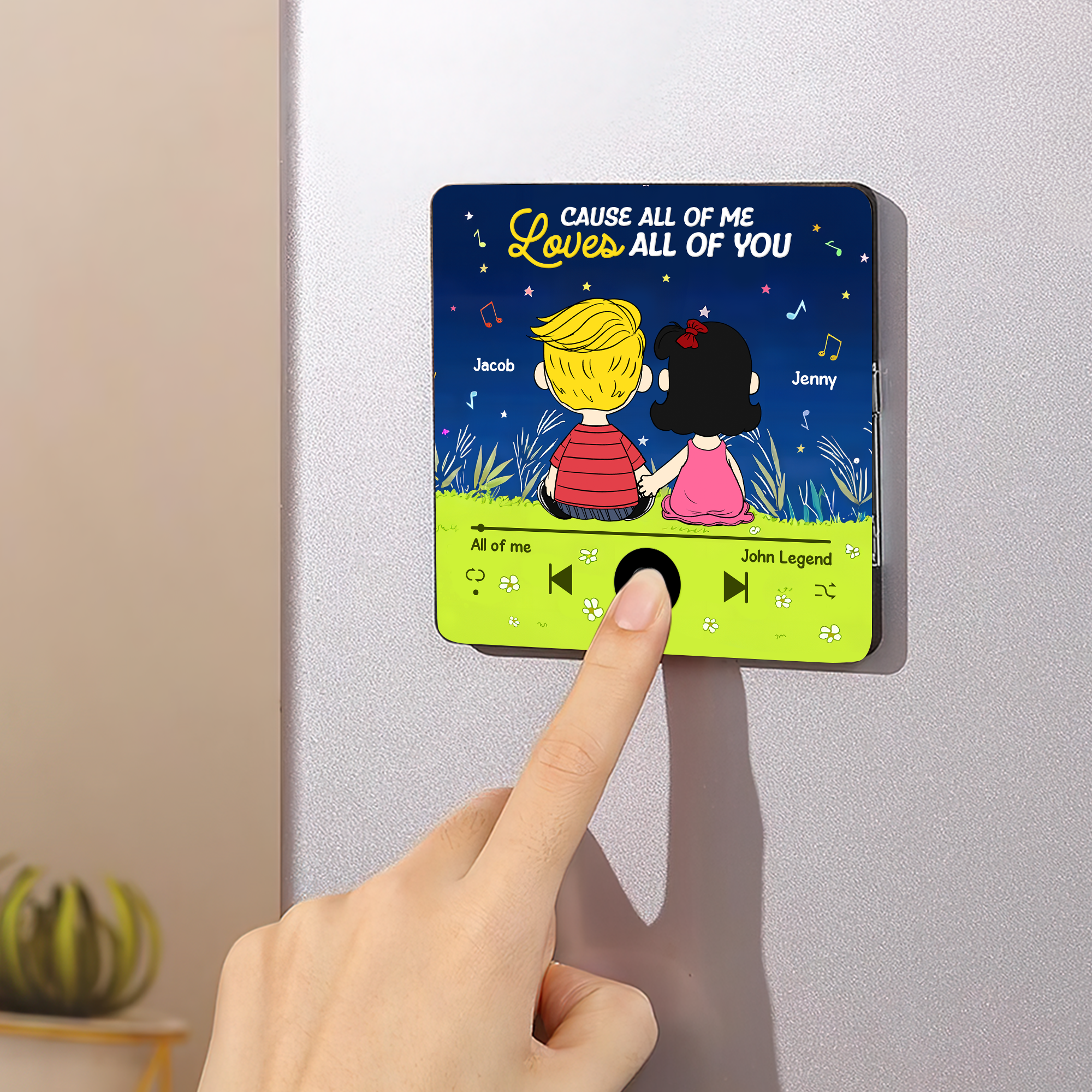 Custom Music Gifts for Couples - 'All of Me' Fridge Magnet | Valentine's Day Gifts Fridge Magnet PopCulturePrints