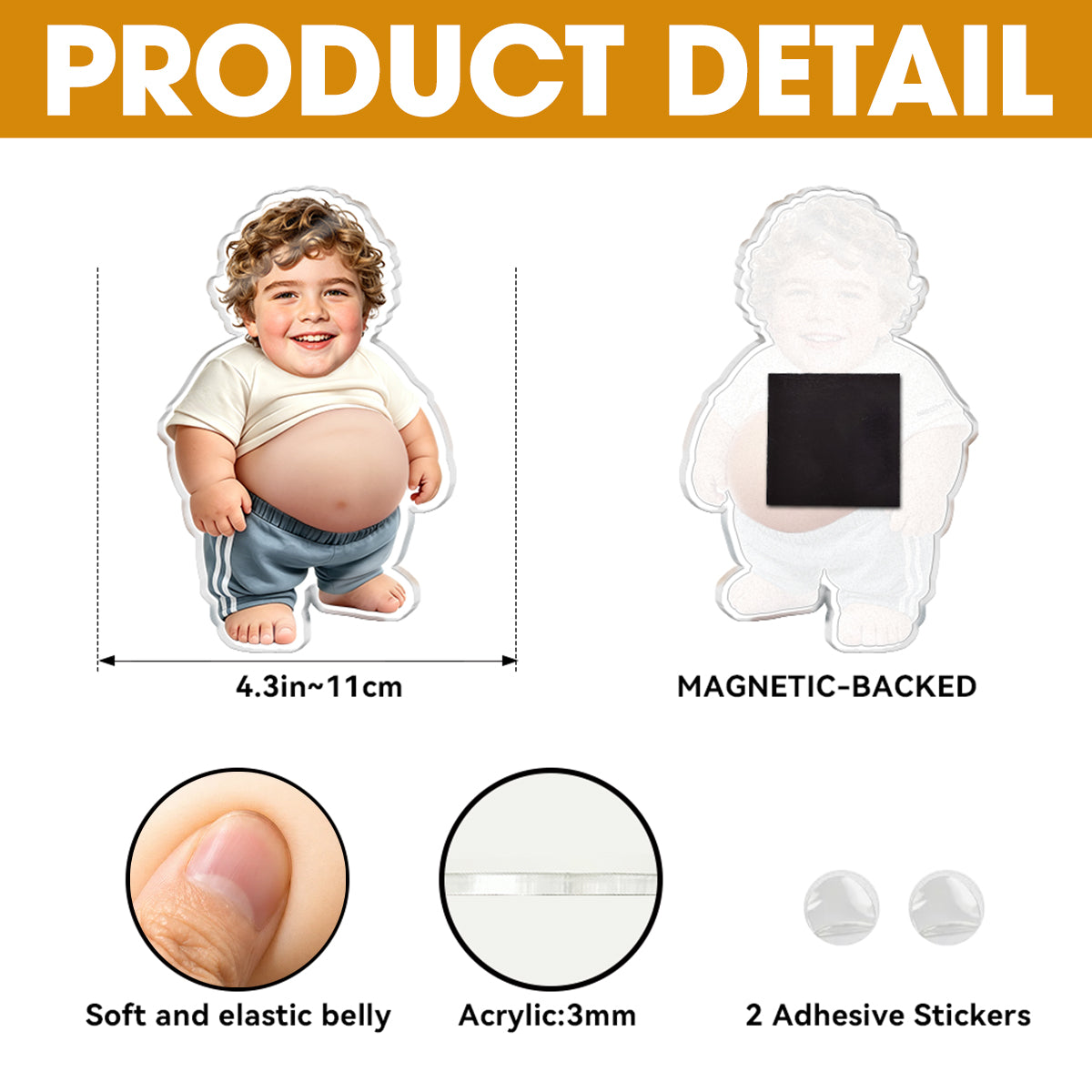 "Bring Fun to Your Fridge!" - Custom Photo Naughty Couple Anti-collision Acrylic Fridge Magnet - Personalized Gift for Couples Fridge Magnet PopCulturePrints