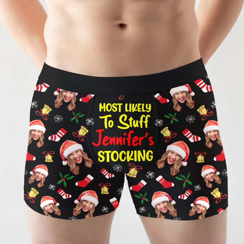 Custom Photo Christmas Men's Boxers and Women's Briefs