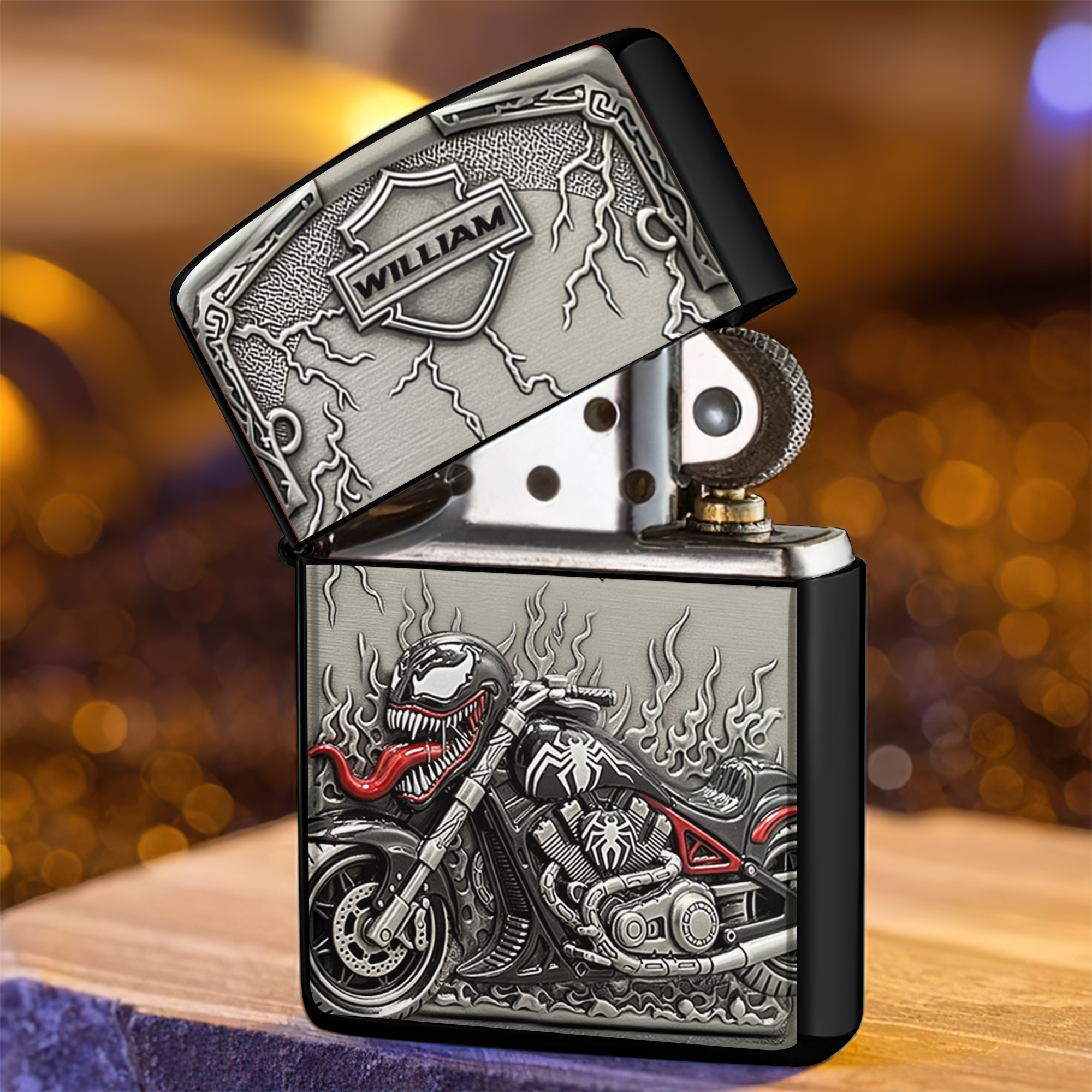 Ignite Adventure: Customizable Beast Motorcycle Lighter - The Perfect Gift for Bikers Lighter PopCulturePrints