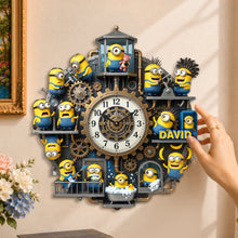 Load image into Gallery viewer, Banana Buddies Acrylic Hanging Wall Clock - Personalized Gift for Fun Lovers
