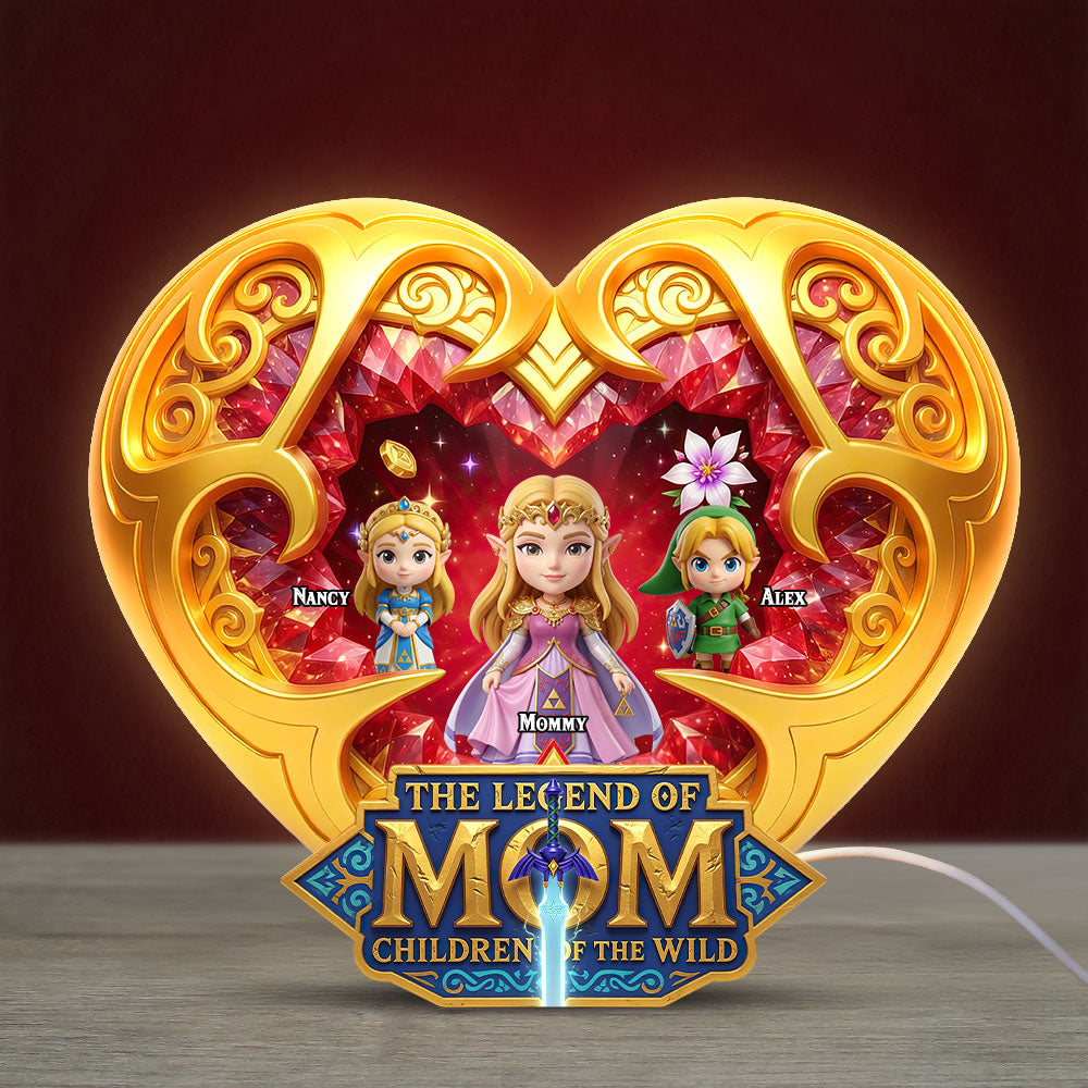 “Celebrate the Adventure of Motherhood” - Mom And Kids Magical Adventure Light Box - Personalized Gift for Mom, Grandma & Kids Light Box PopCulturePrints