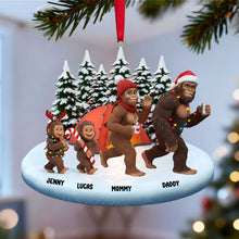 Load image into Gallery viewer, “Celebrate Togetherness with Sasquatch Family Fun” - Personalized Sasquatch Family Christmas Ornament - Unique Gift for Family and Loved Ones Ornament PopCulturePrints
