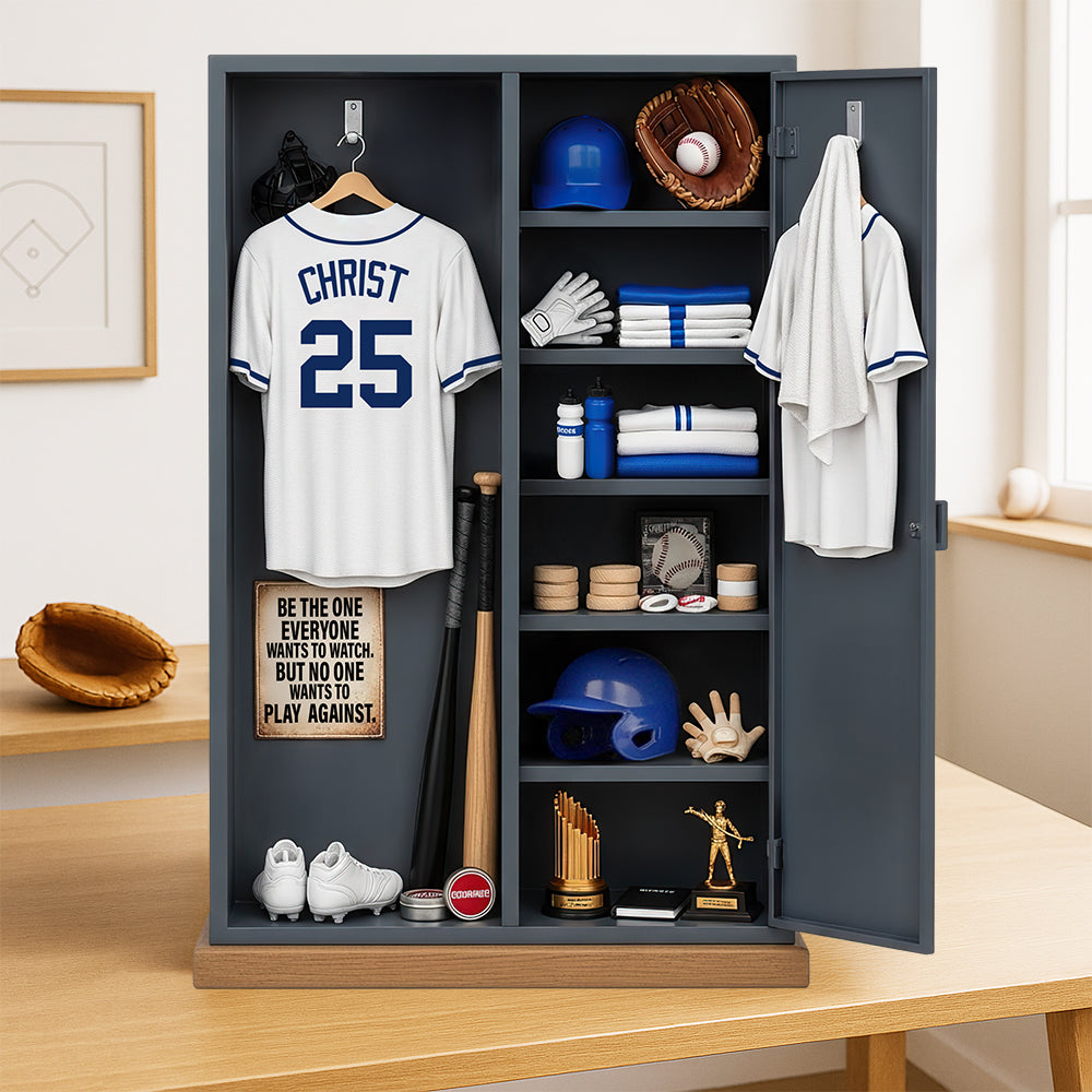 Be the One Everyone Wants to Watch - Personalized Baseball Locker Acrylic Plaque for Baseball Players Shaped Plaques PopCulturePrints
