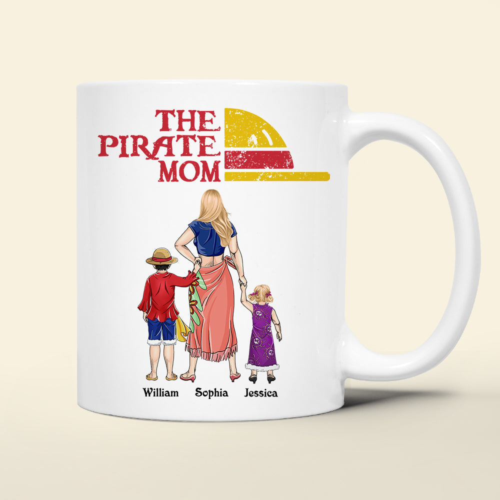 Custom Pirate Mom Coffee Mug - Personalized Gift for Mother's Day Coffee Mug PopCulturePrints