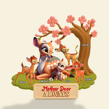Load image into Gallery viewer, &quot;Mother Deer Always - A Loving Tribute to Mom&quot; - Personalized Gift for Mom, Grandma, and Loved Ones Shaped Plaques PopCulturePrints
