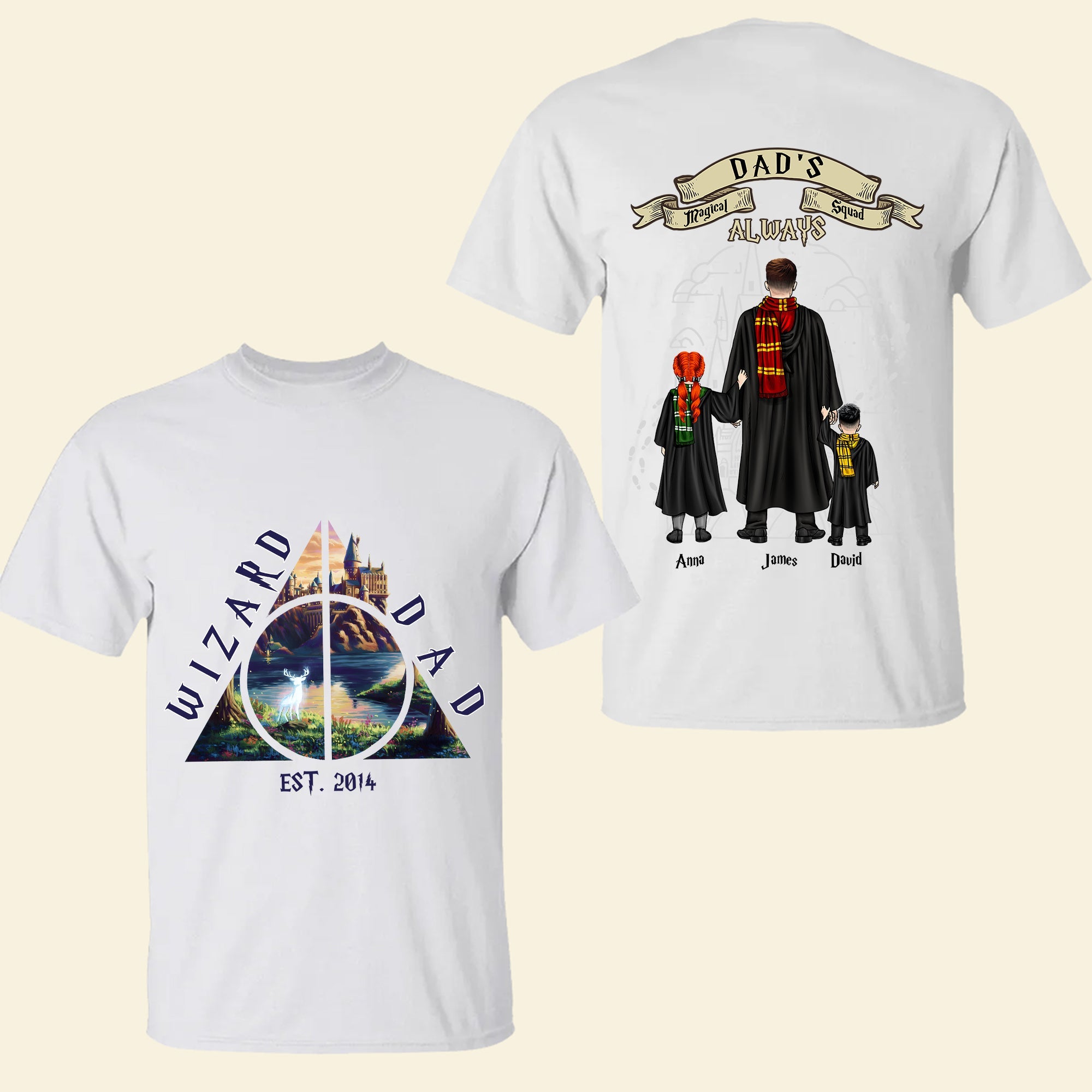 Personalized Wizard Dad T-Shirt