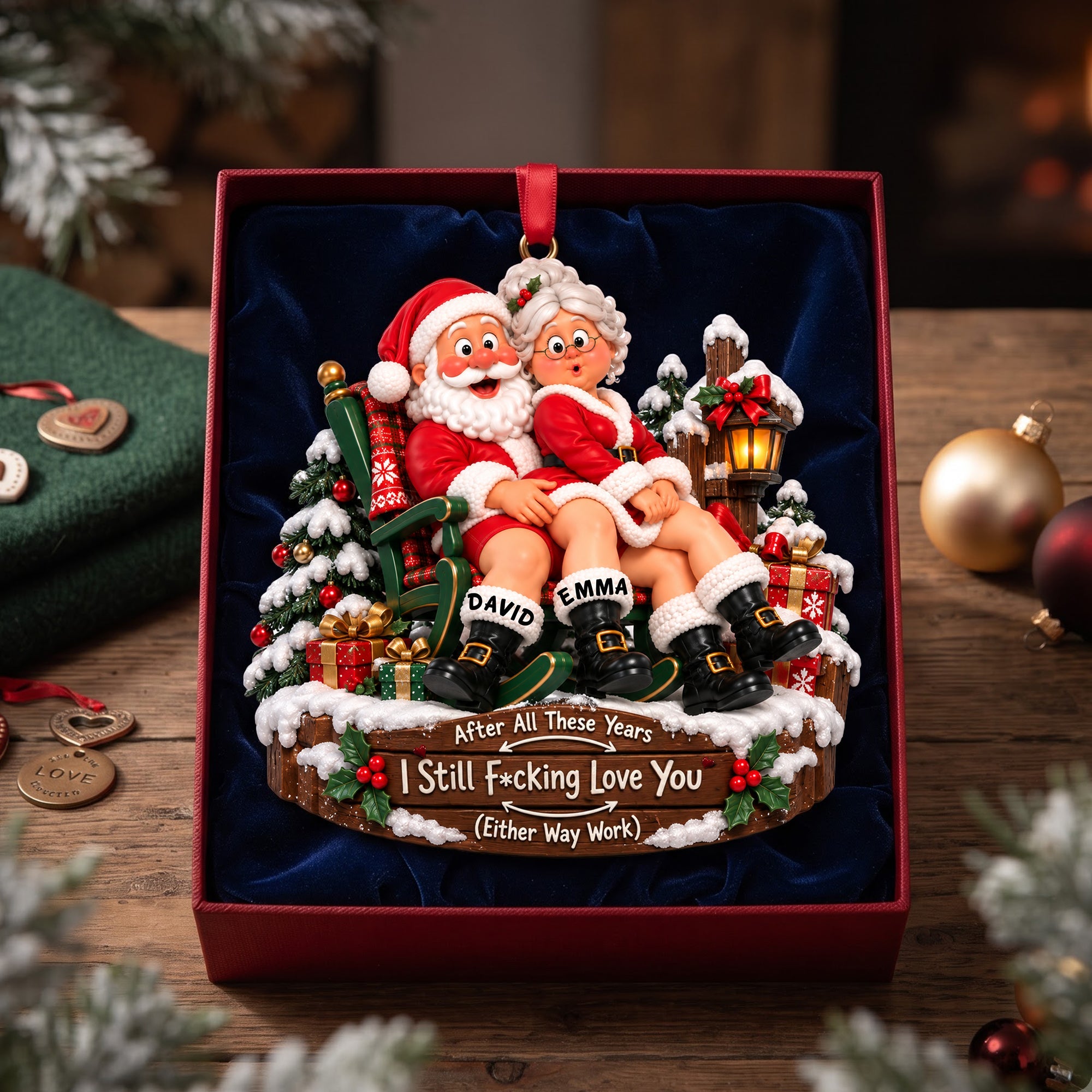 Love That Lasts - Personalized Christmas Ornament for Couples
