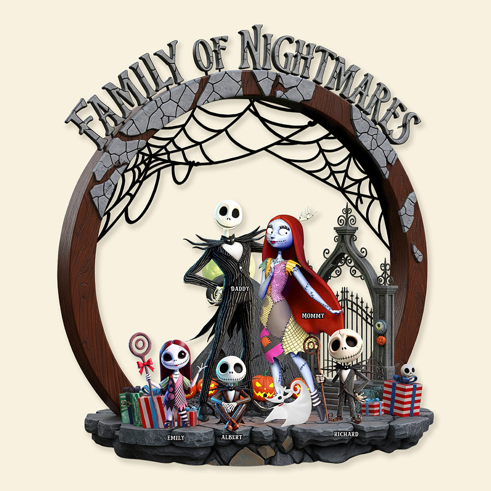 Embrace the Spook: Personalized Horror Family Wood Sign - Unique Halloween Gift for Families Wood Sign PopCulturePrints