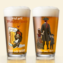 Load image into Gallery viewer, Personalized Pirate Dad Beer Glass - Perfect Father&#39;s Day Gift Beer Glasses PopCulturePrints
