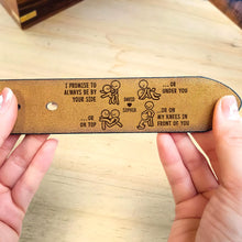 Load image into Gallery viewer, Personalized Leather Belt for Couples - Always By Your Side Belts PopCulturePrints
