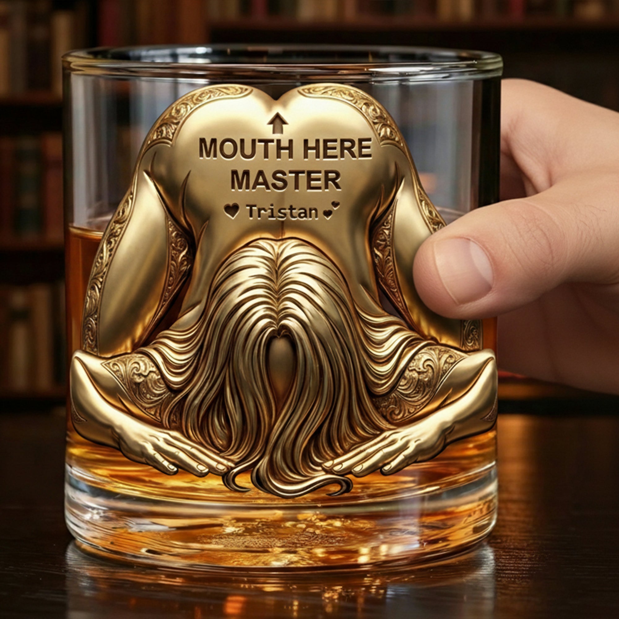 Master Round Glass - A Fun and Unique Personalized Gift for Him Glass PopCulturePrints