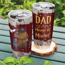 Load image into Gallery viewer, Personalized Magical Dad Tumbler - Manager of Mischief
