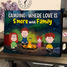 Load image into Gallery viewer, Personalized Family Canvas Print - Camping S&#39;more With Family
