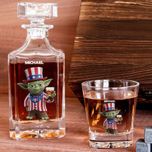 Load image into Gallery viewer, Celebrate Freedom: Personalized Independence Day Whiskey Decanter Set - Unique Gift for Dad, Grandpa &amp; More Whiskey Bottle PopCulturePrints
