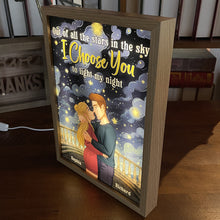 Load image into Gallery viewer, Personalized Starry Night Light Frame for Couples Light Picture Frame PopCulturePrints
