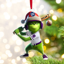 Load image into Gallery viewer, Custom Baseball Fan Acrylic Ornament - Festive Design Ornament PopCulturePrints
