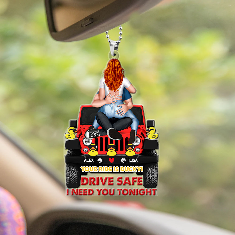 Customizable Couple Car Hanging Ornament - Drive Safe, I Need You Tonight