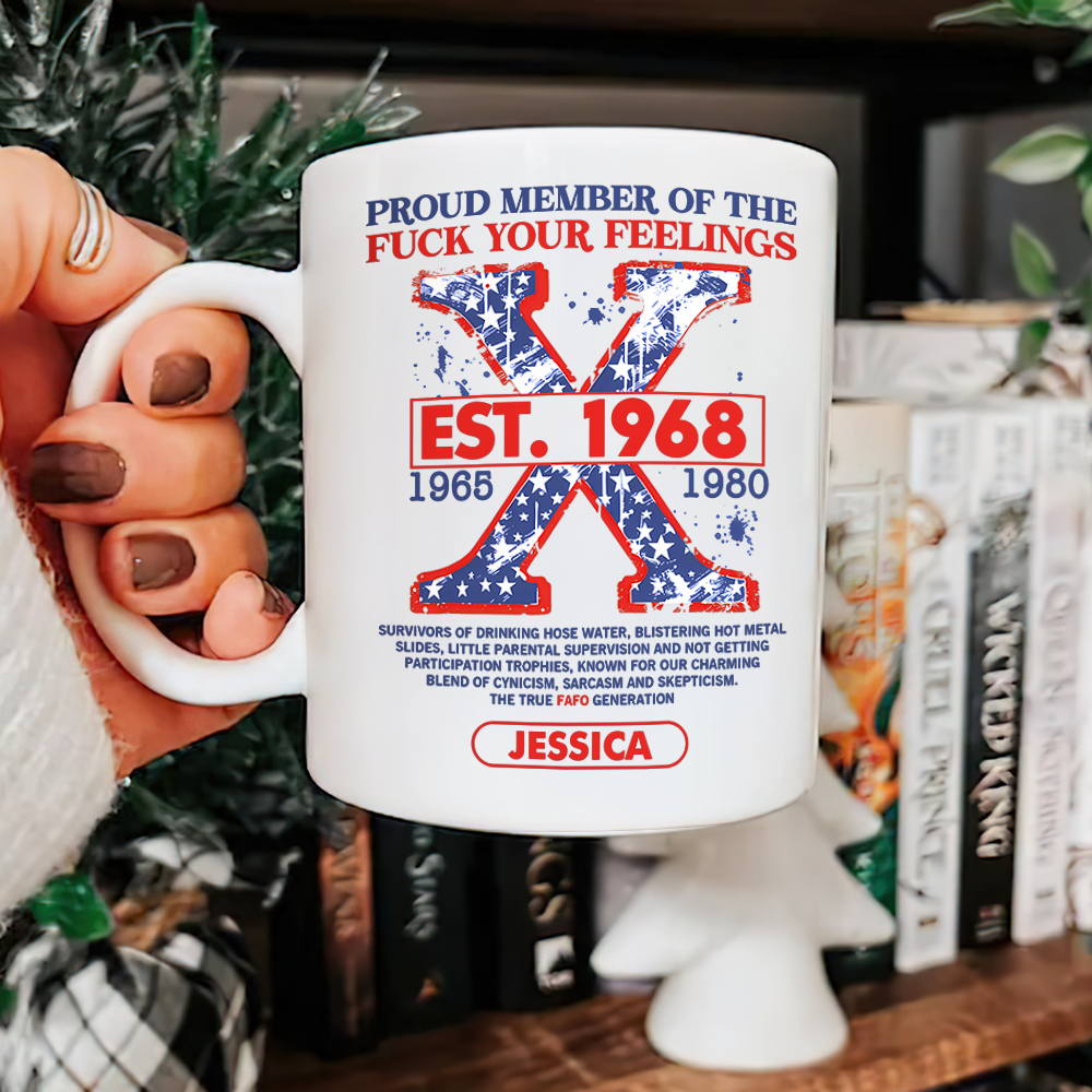 Gen X Personalized Coffee Mug - Proud Member & Bold Attitude Coffee Mug PopCulturePrints