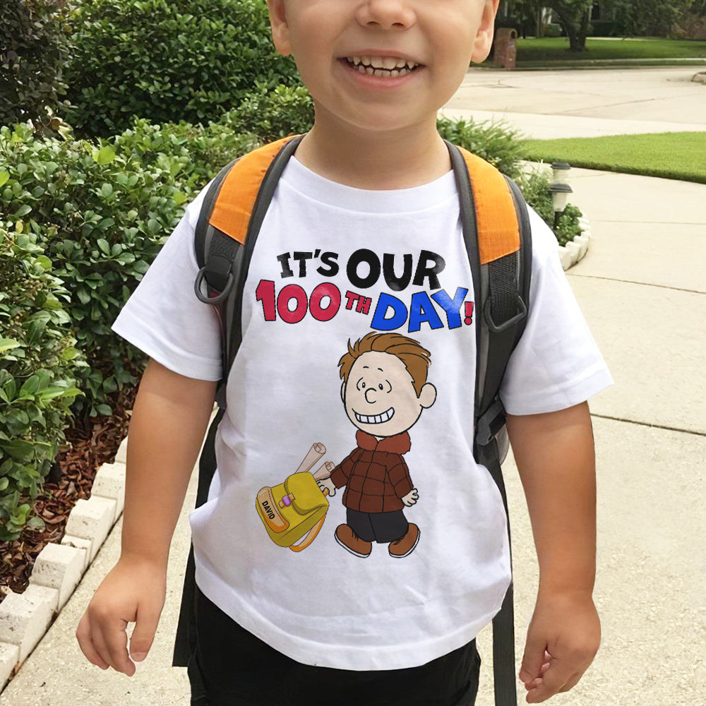 Personalized 100th Day Celebration Shirt for Kids Shirts PopCulturePrints