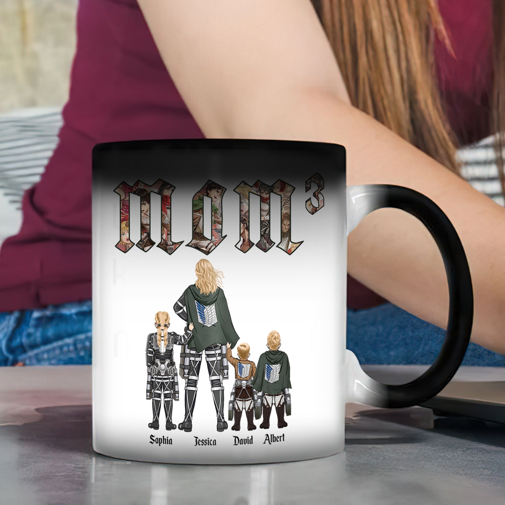 Personalized Magic Mug for Mom - Anime-Inspired Design Coffee Mug PopCulturePrints