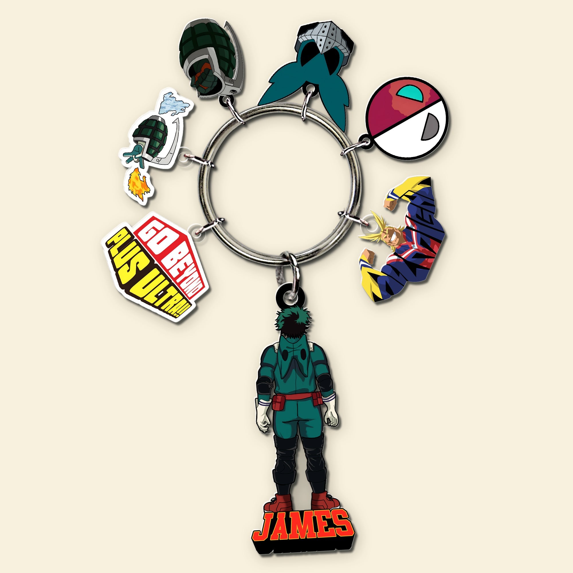 Custom Anime Hero Keychain - Personalized Gift Keychains PopCulturePrints