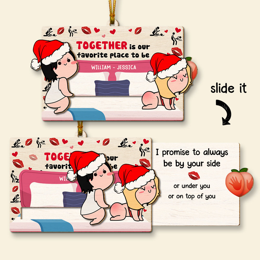 Funny Personalized Christmas Ornament for Couples | Naughty Gift | Valentine's Day Gifts Ornament PopCulturePrints