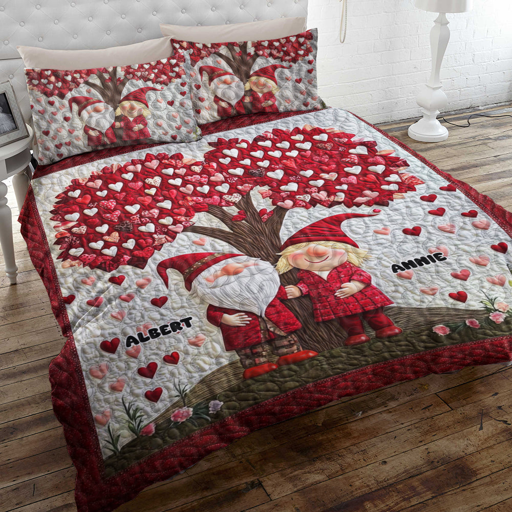 Personalized Valentine Quilt Bedding Set for Couples Blanket PopCulturePrints
