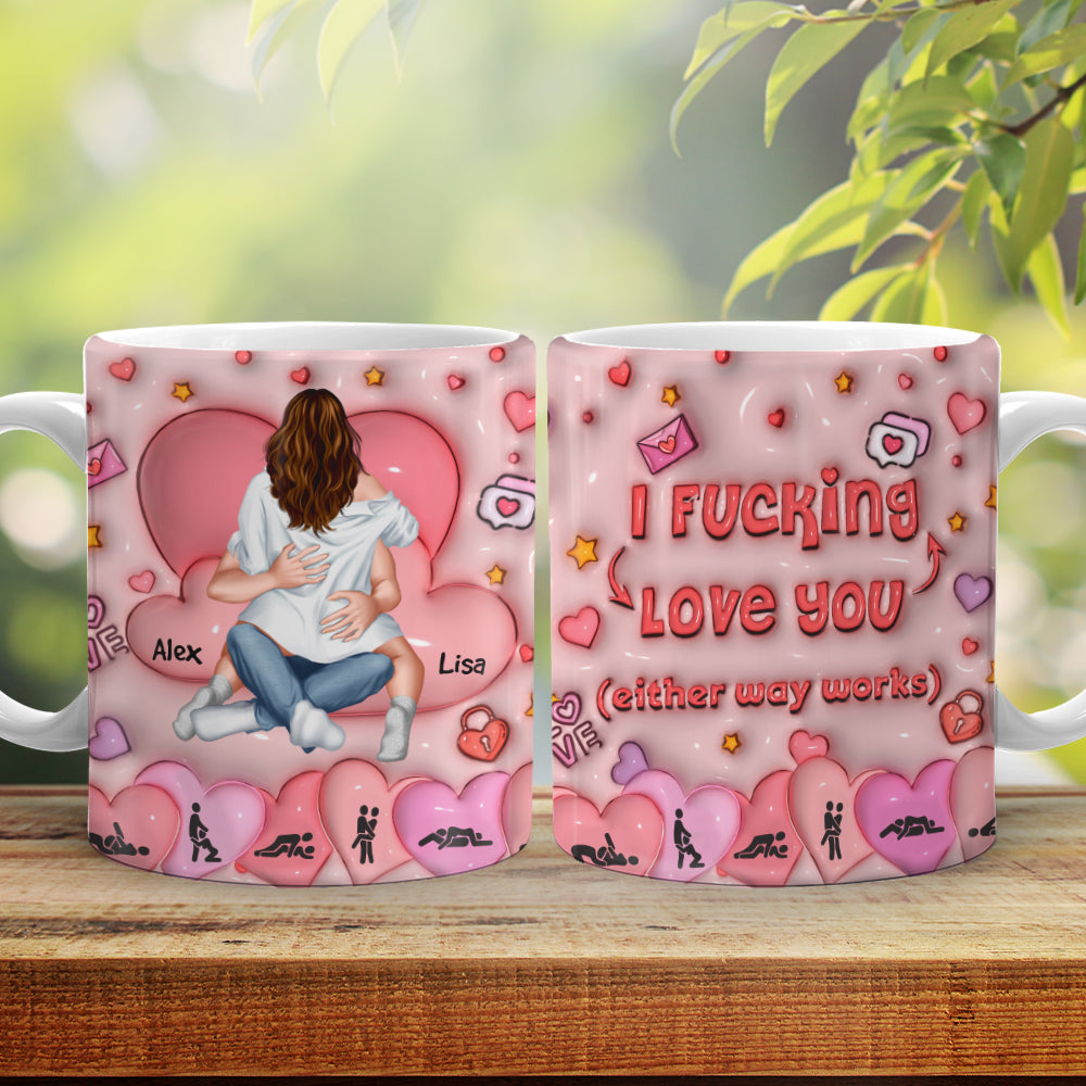 Personalized Naughty Couple Coffee Mug - 'I Fucking Love You' Coffee Mug PopCulturePrints