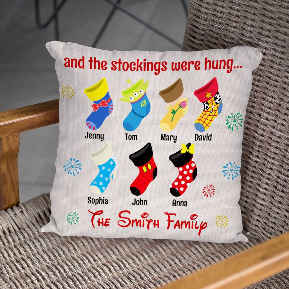 Personalized Christmas Stockings Family Pillow - CC-02NATN231023